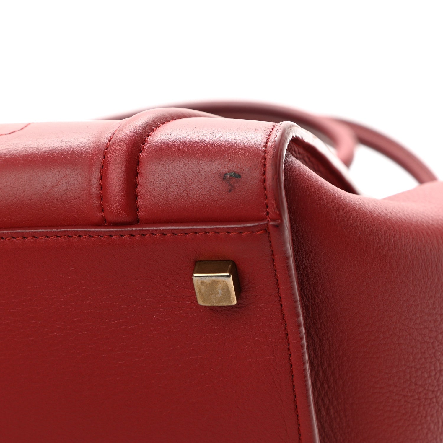 Celine Baby Grained Calfskin Medium Phantom Luggage Carmin 11 of 20