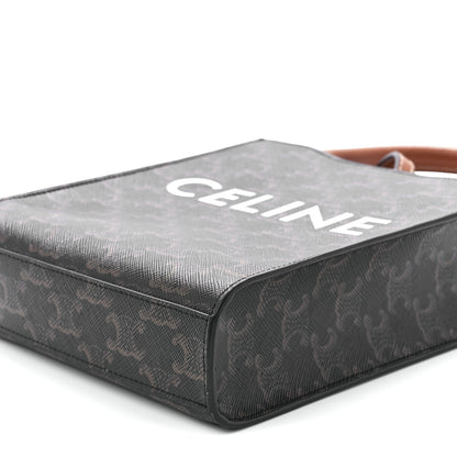 Celine Triomphe Canvas Calfskin Mini Vertical Cabas Tan 9 of 9