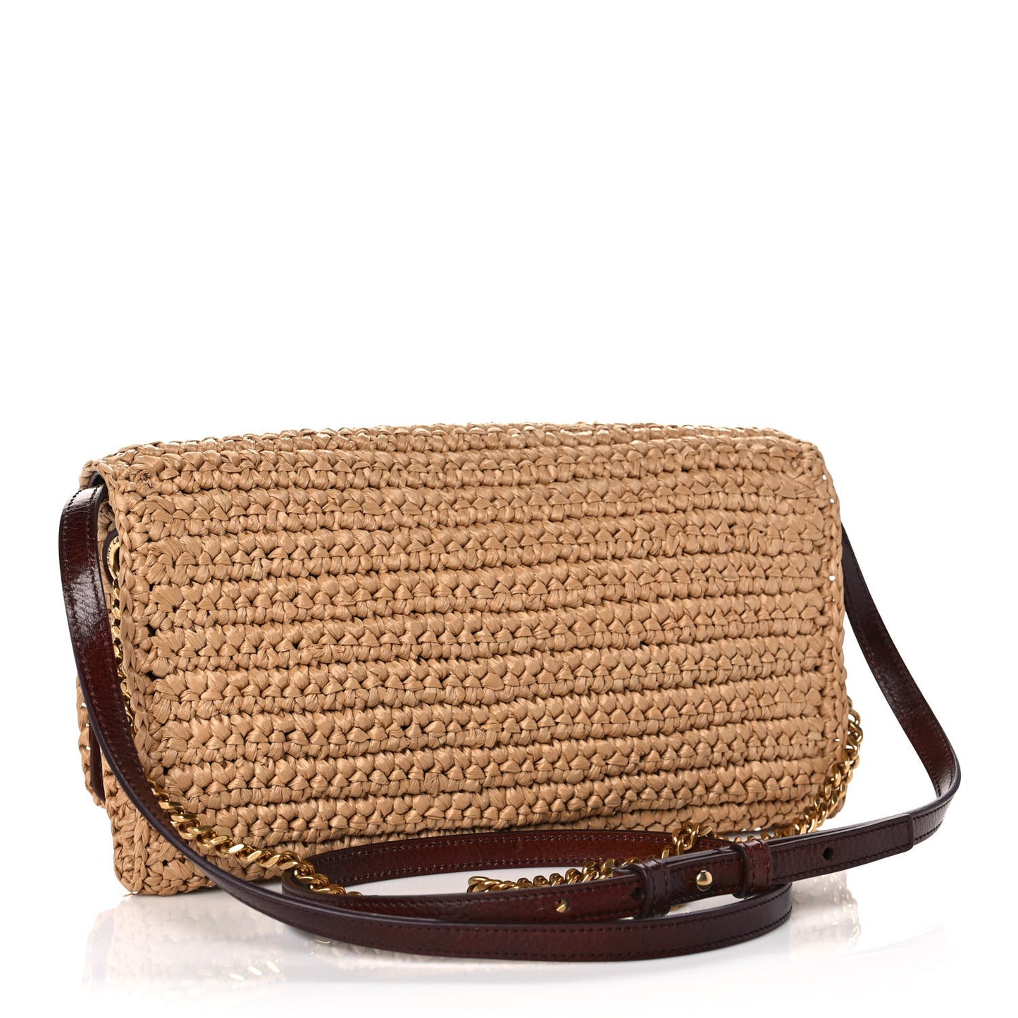 Raffia Monogram Tassel Kate 99 Dark Nude