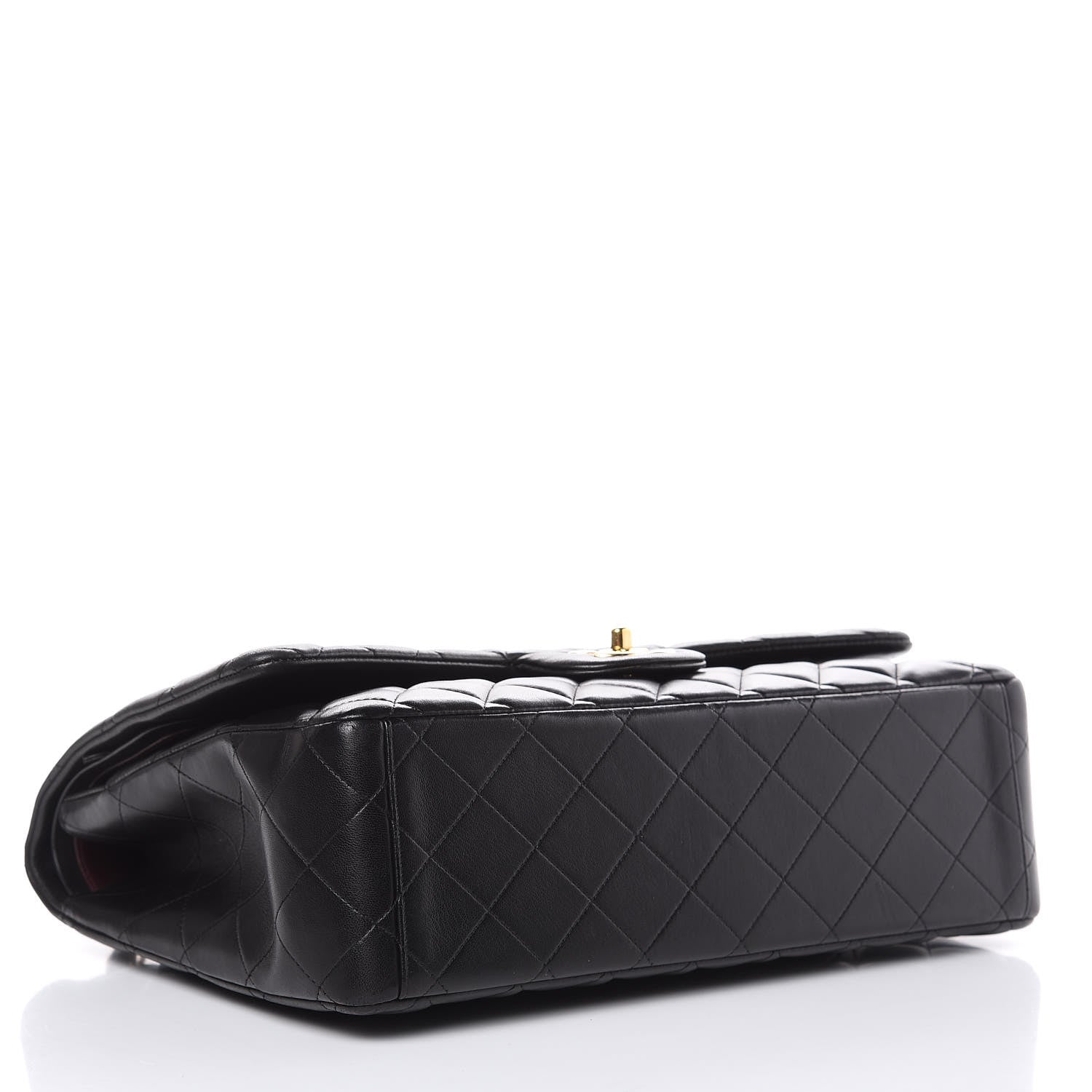 Chanel Lambskin Quilted Maxi Double Flap Black 4 of 15