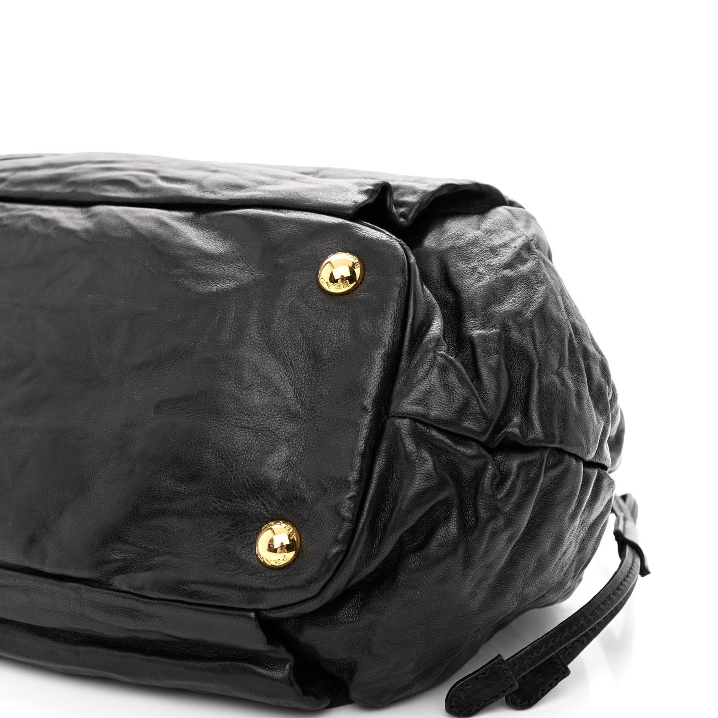 Nappa Antique Drawstring Tote Black