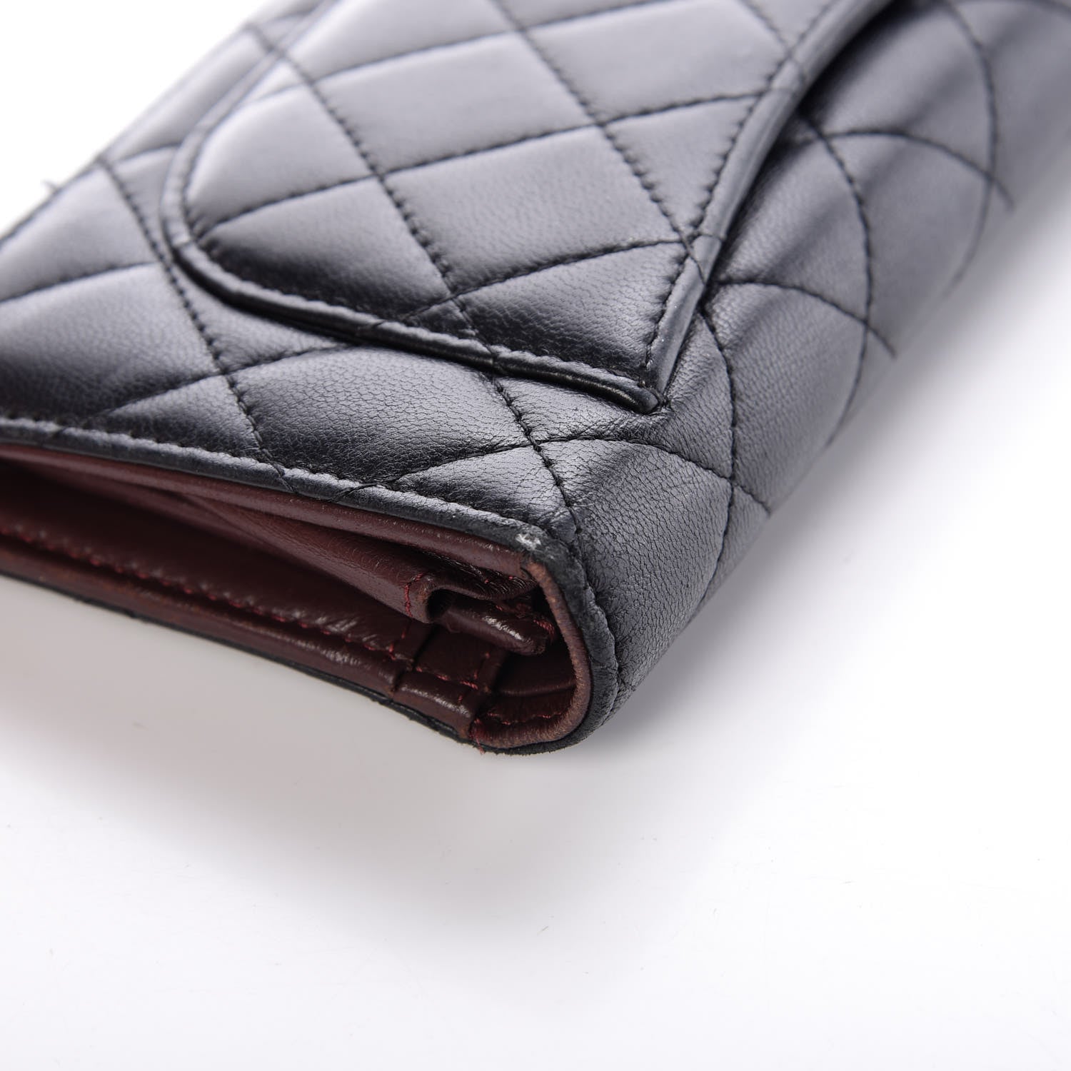 Chanel Lambskin Quilted Yen Wallet Black 16 of 19