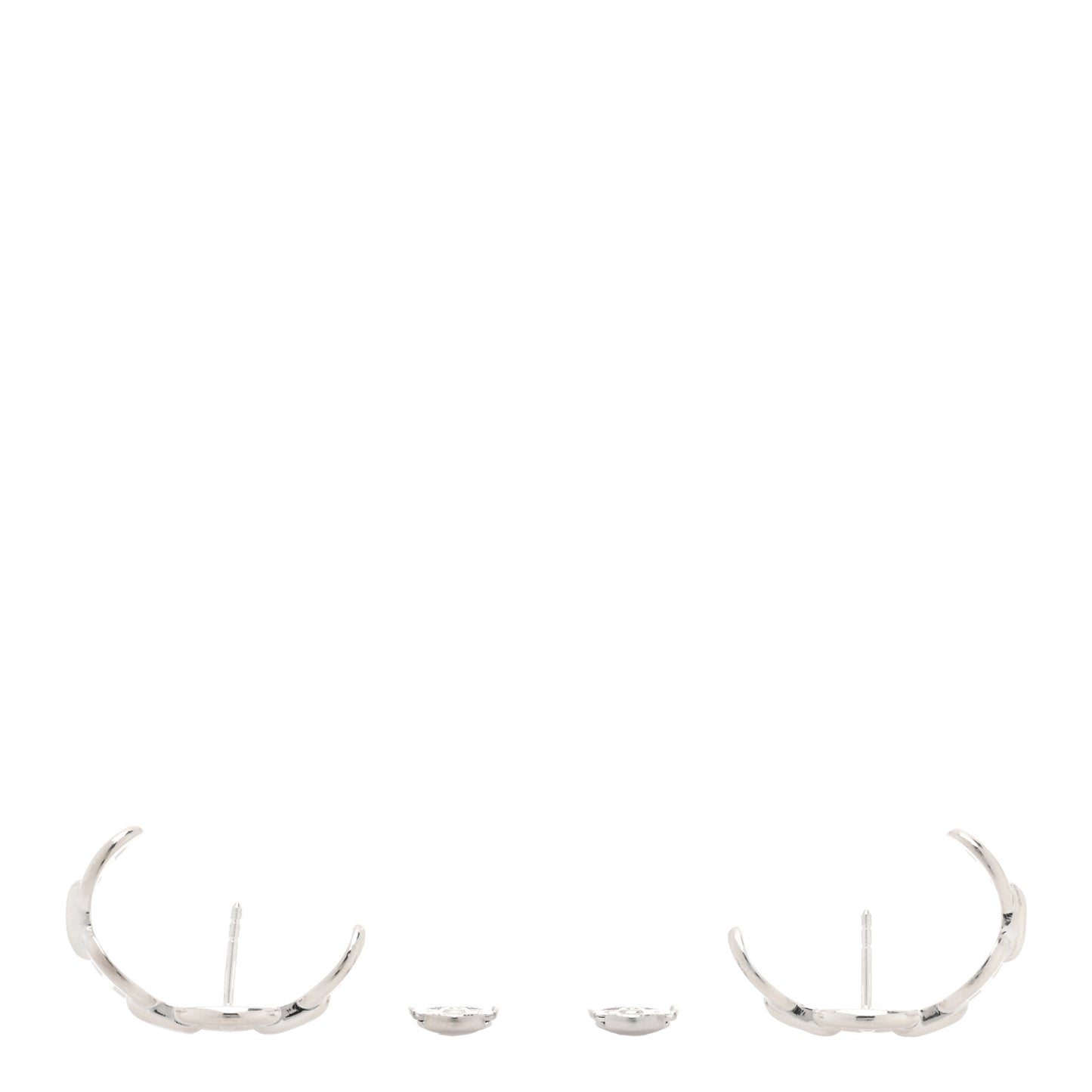 Sterling Silver Chaine D'Ancre Enchainee Climber Earrings