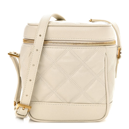 Saint Laurent Grain de Poudre Quilted 80's Vanity Bag Crema Soft 1 of 10