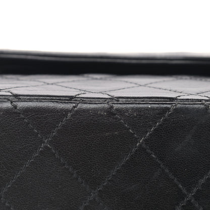 Chanel Lambskin Quilted Medium Double Flap Black 12 of 13
