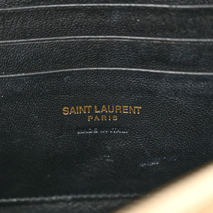 Saint Laurent Grain De Poudre Matelasse Monogram Mini Lou Camera Bag Dark Beige 5 of 10