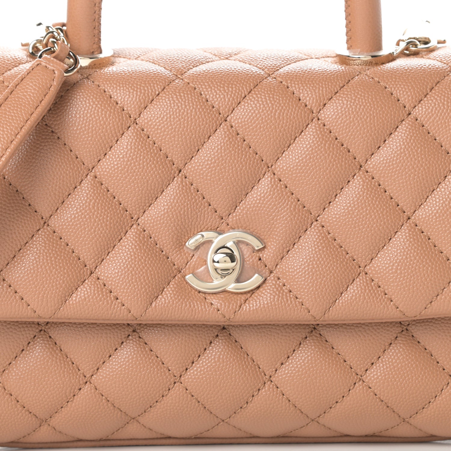 Chanel Caviar Quilted Mini Coco Handle Flap Brown 8 of 11