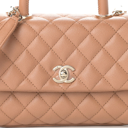 Chanel Caviar Quilted Mini Coco Handle Flap Brown 8 of 11