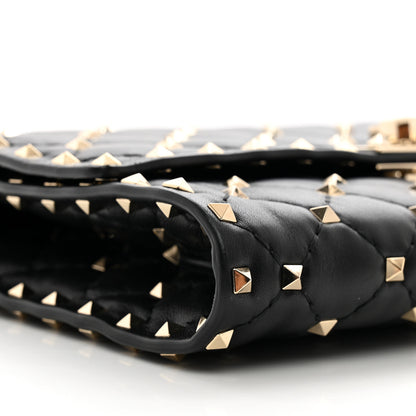 Valentino Garavani Nappa Rockstud Spike Wallet on Chain Black 8 of 10