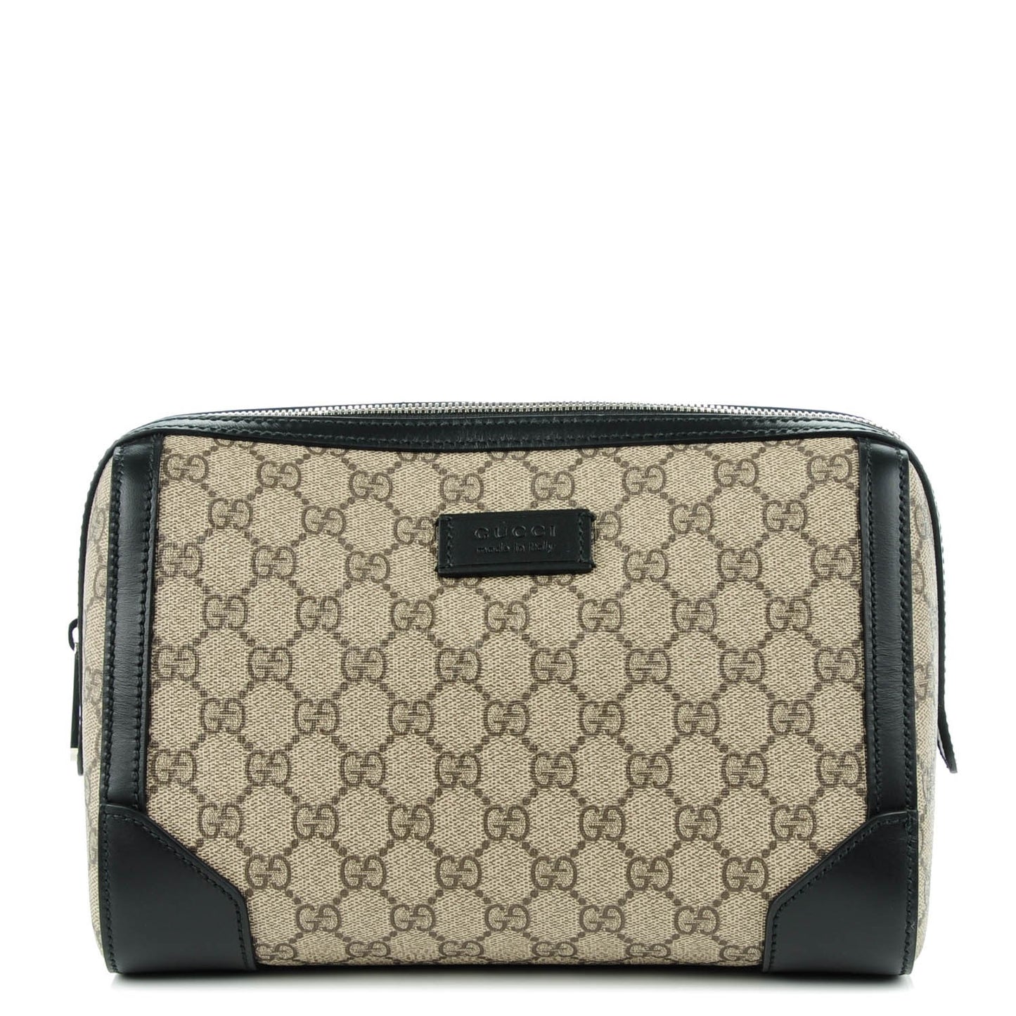 GG Supreme Monogram Toiletry Case Black