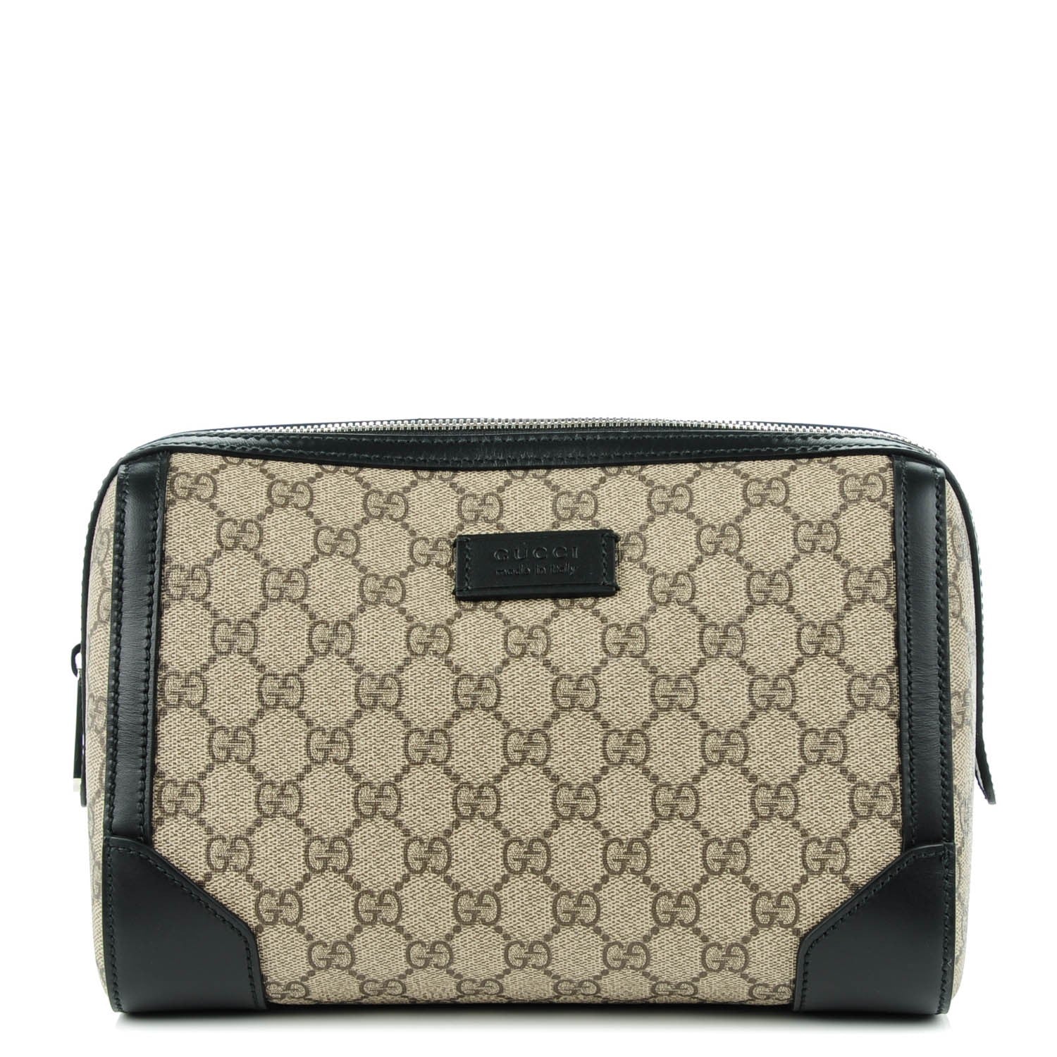 Gucci GG Supreme Monogram Toiletry Case Black 1 of 7
