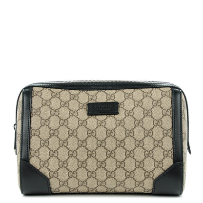 Gucci GG Supreme Monogram Toiletry Case Black 1 of 7