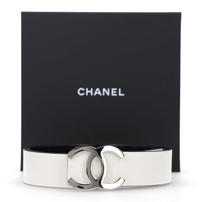Chanel Patent Calfskin CC Reversible Belt 90 36 Black White 9 of 9