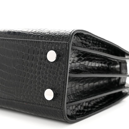 Saint Laurent Calfskin Crocodile Embossed Nano Sac De Jour Black 10 of 12