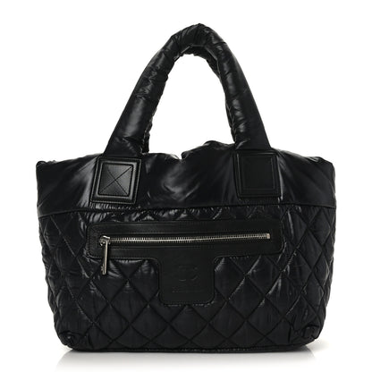 Chanel Nylon Quilted Small Coco Cocoon Tote Black 1 of 8
