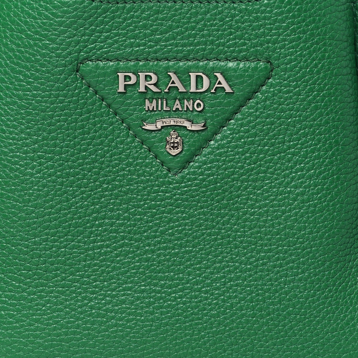 Prada Vitello Daino Soft Mini Dynamique Tote Verde 8 of 10