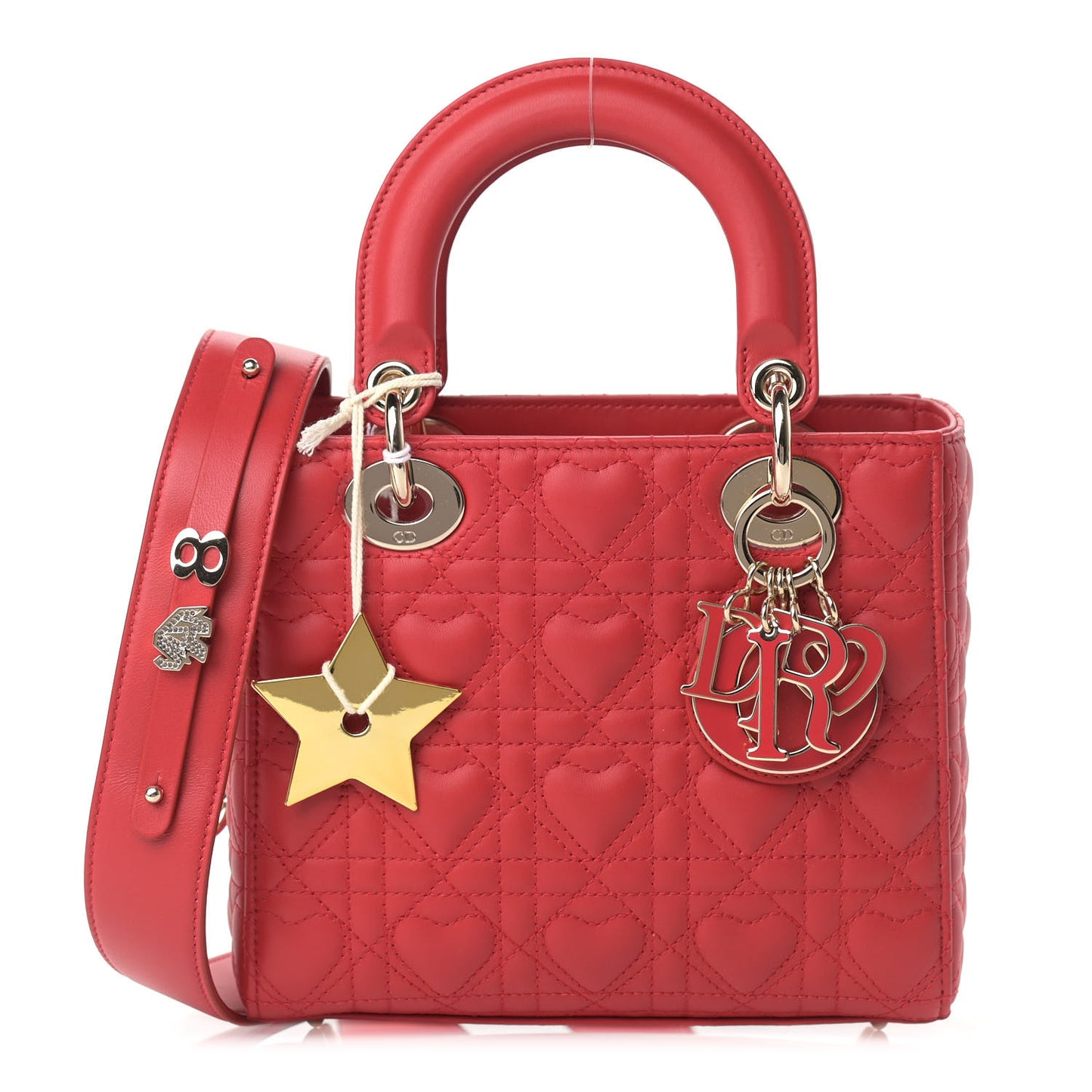 Lambskin Cannage Dioramour Small My ABCDior Lady Dior Spicy Red