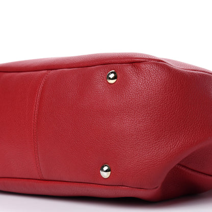 Jimmy Choo Grainy Calfskin Tote Red 7 of 9