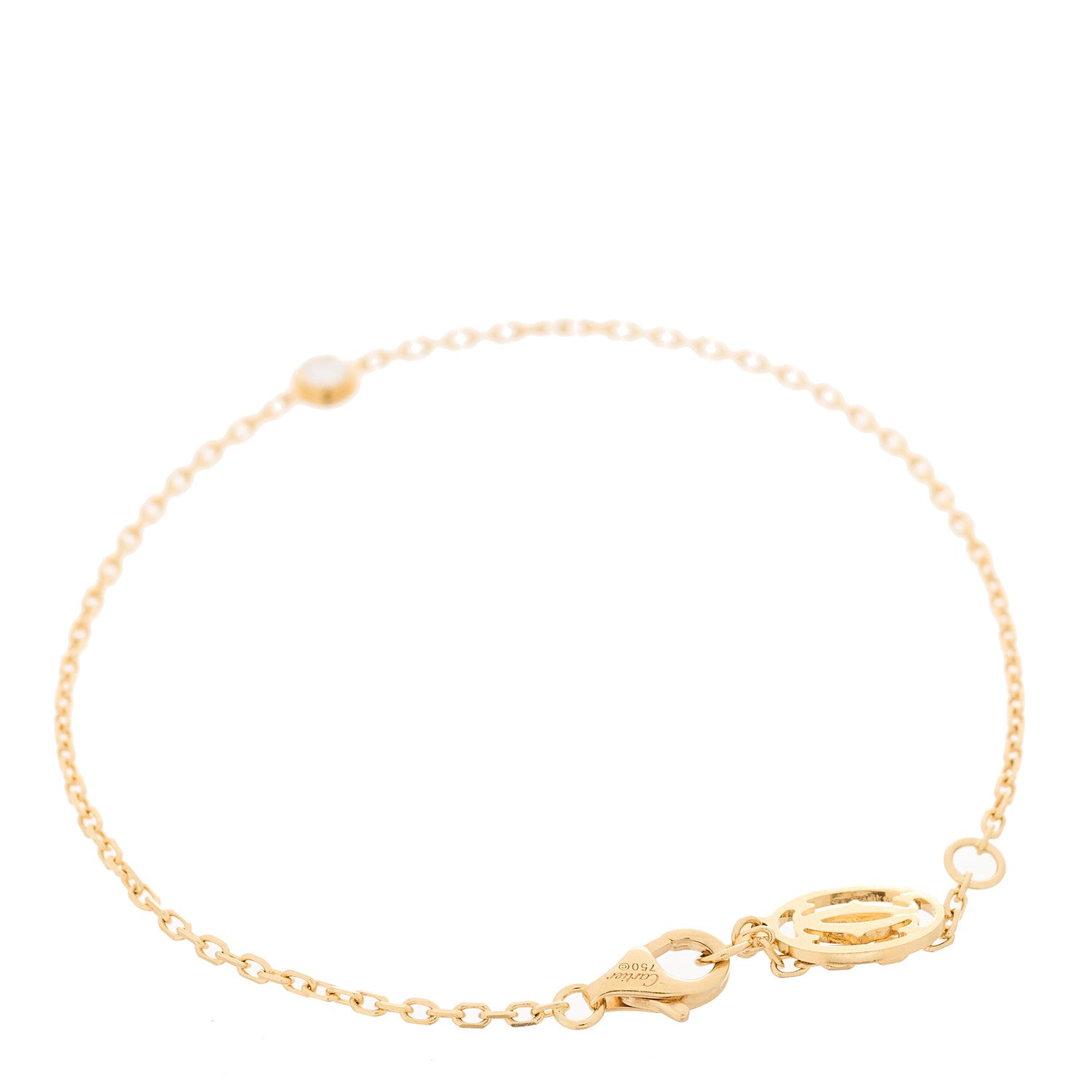 Cartier 18K Yellow Gold Diamond SM D'Amour Bracelet 2 of 5