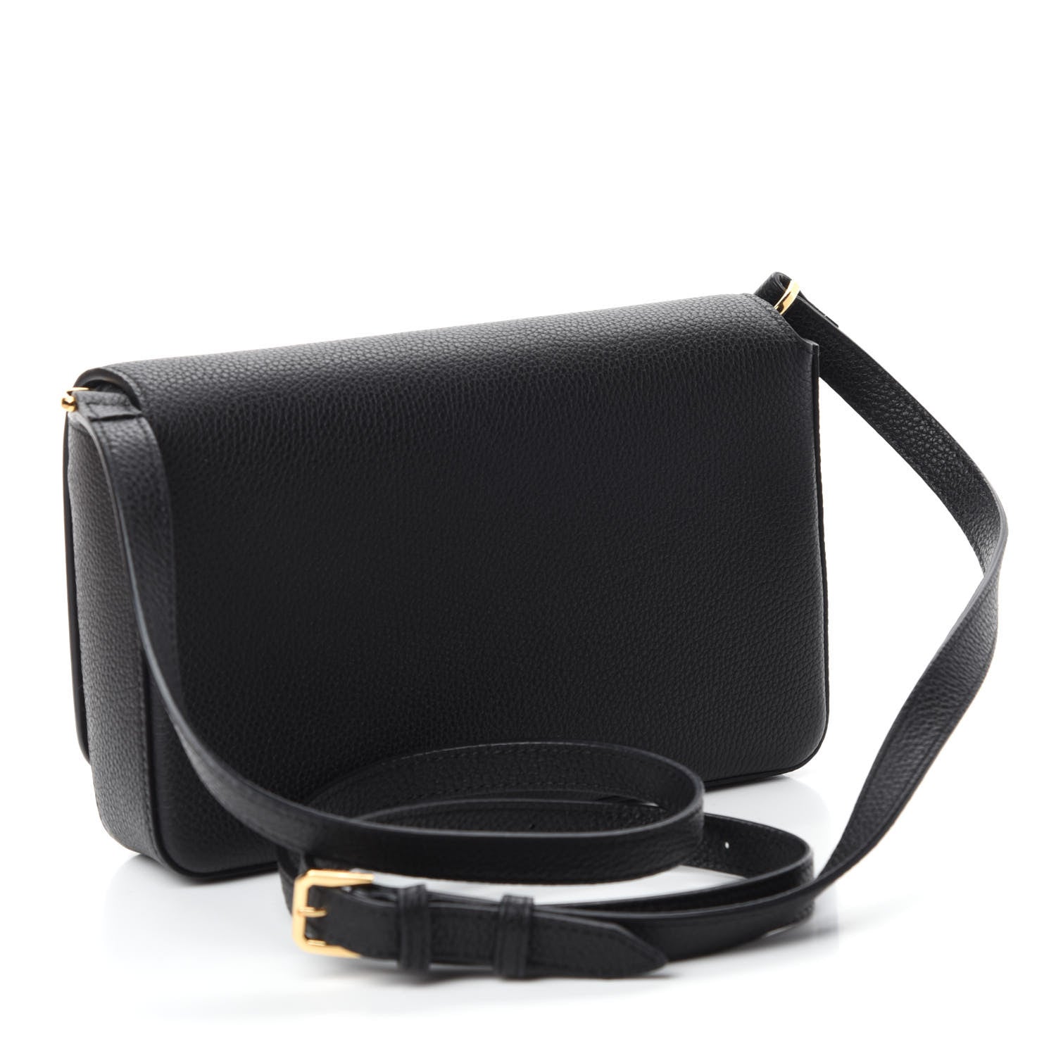 Burberry Grainy Calfskin Vintage Check Hampshire Crossbody Black 3 of 10