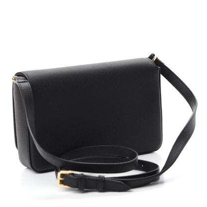 Burberry Grainy Calfskin Vintage Check Hampshire Crossbody Black 3 of 10