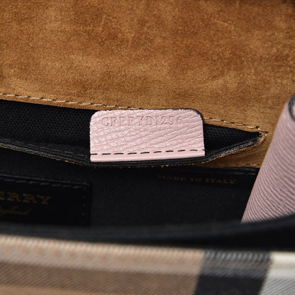 Burberry Derby Calfskin House Check Small Macken Crossbody Bag Pale Orchid 8 of 8