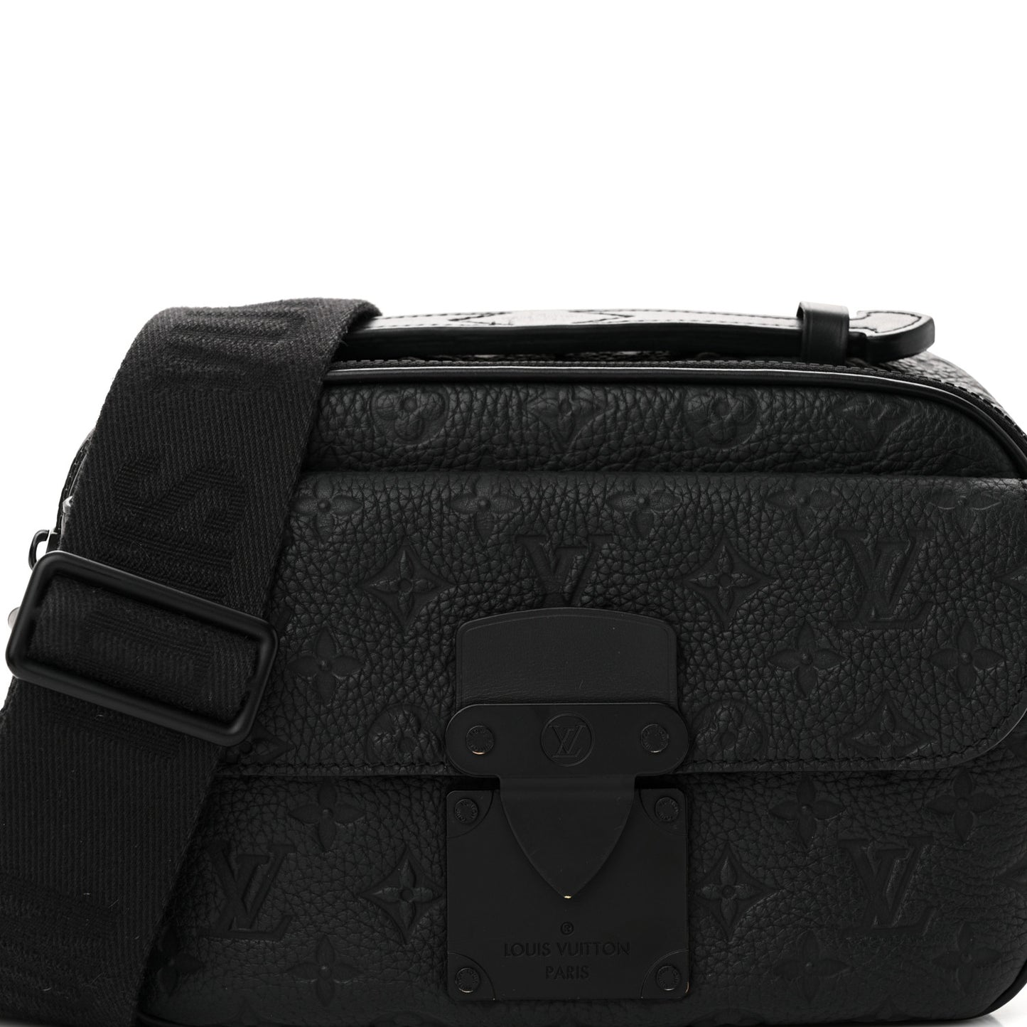 Taurillon Monogram S Lock Messenger Black