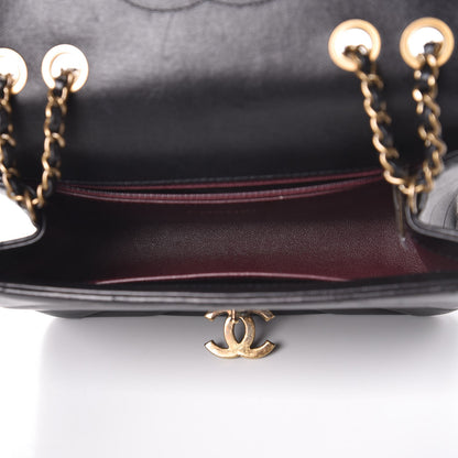 Chanel Lambskin Chevron Quilted Medium Coco Envelope Flap Black 5 of 10