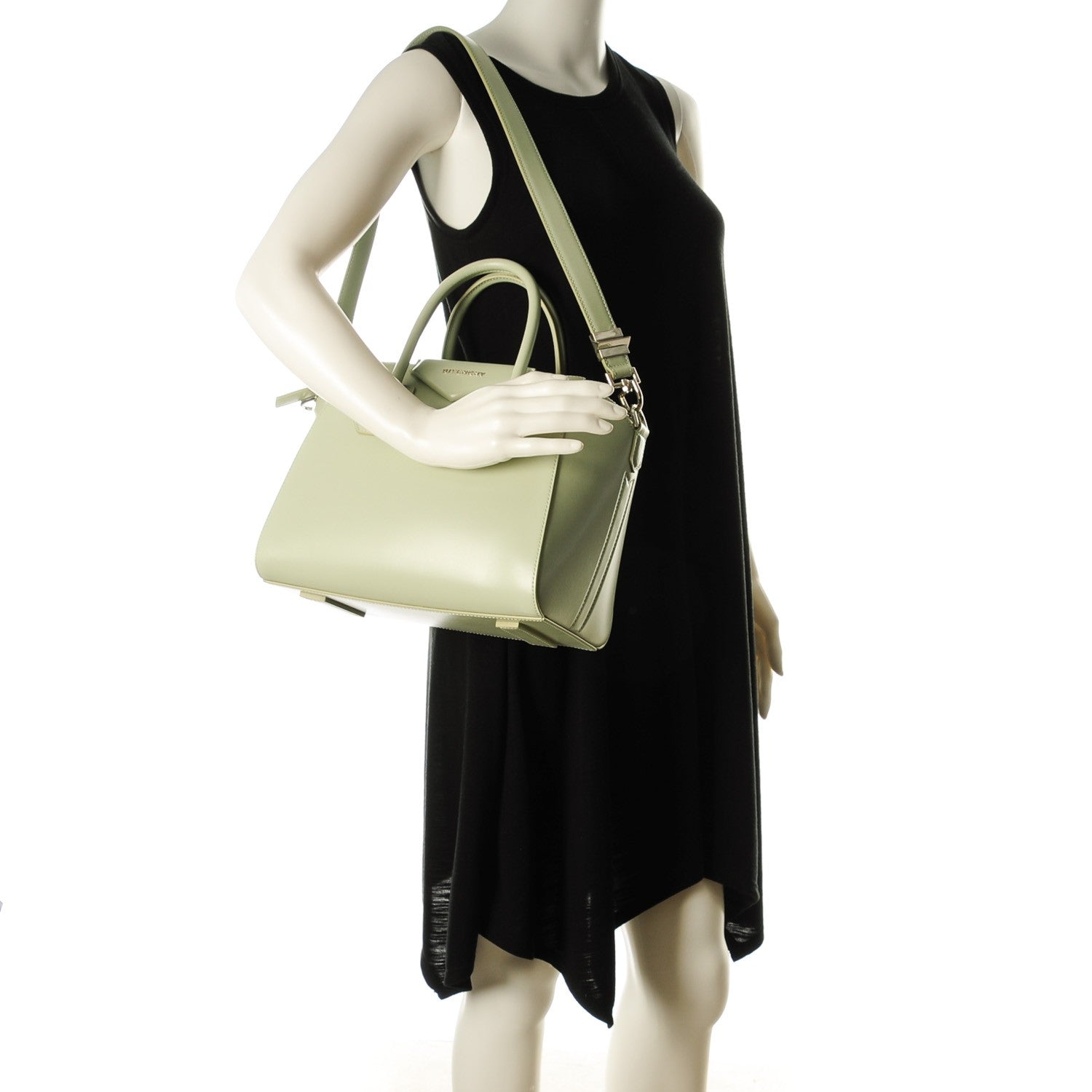 Givenchy Shiny Lord Calfskin Small Antigona Aqua Green 2 of 7