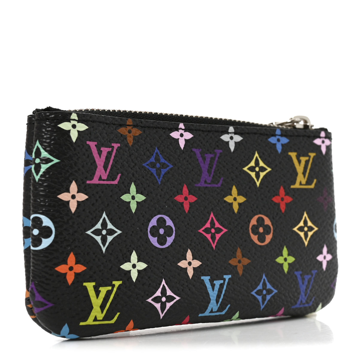 LV X TM Monogram Multicolor Key Pouch Black