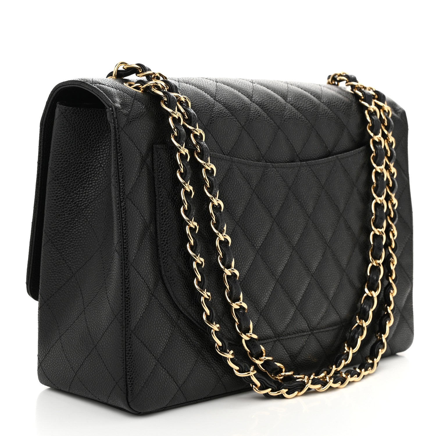 Chanel Caviar Quilted Maxi Single Flap Black 3 of 10