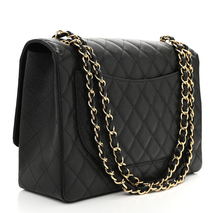 Chanel Caviar Quilted Maxi Single Flap Black 3 of 10