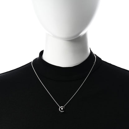 Chanel 18K White Gold Diamond Coco Crush C Necklace 1 of 6
