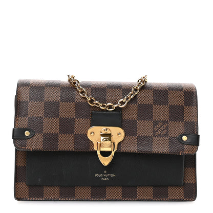 Louis Vuitton Damier Ebene Vavin Chain Wallet Black 1 of 12