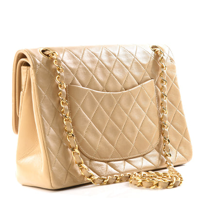 Chanel Lambskin Quilted Medium Double Flap Beige 2 of 12