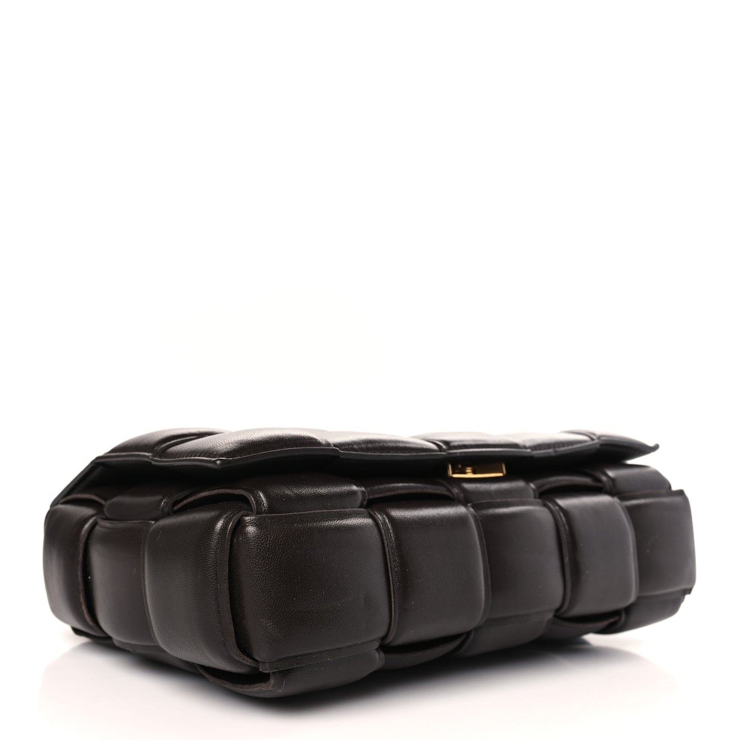 Lambskin Maxi Intreccio Padded Chain Cassette Crossbody Bag Fondant