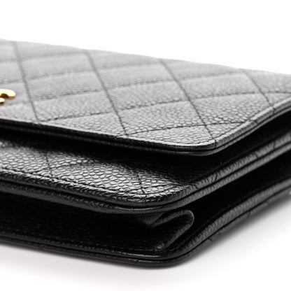 Chanel Caviar Quilted Wallet On Chain WOC Black 11 of 12
