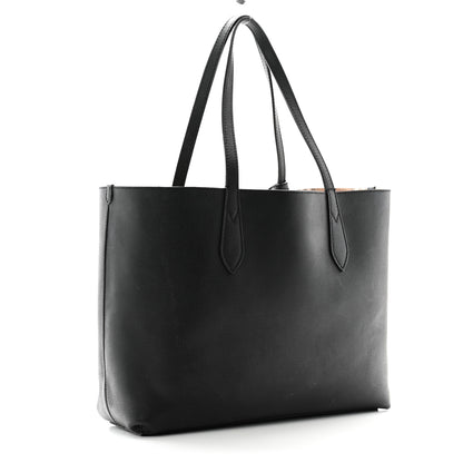 Burberry Grainy Calfskin Haymarket Check Medium Reversible Tote Black 5 of 17