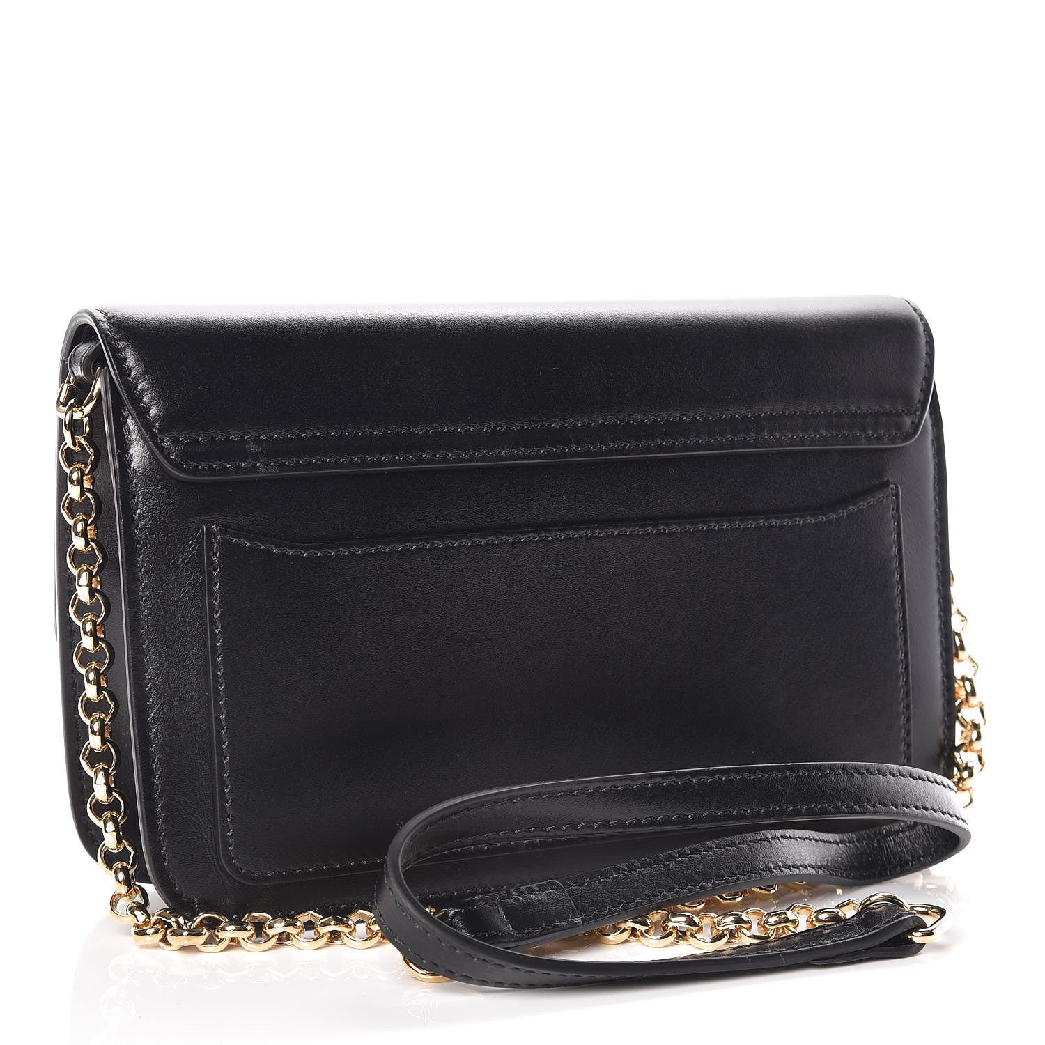 Chloe Calfskin Suede C Clutch With Chain Black 3 of 10