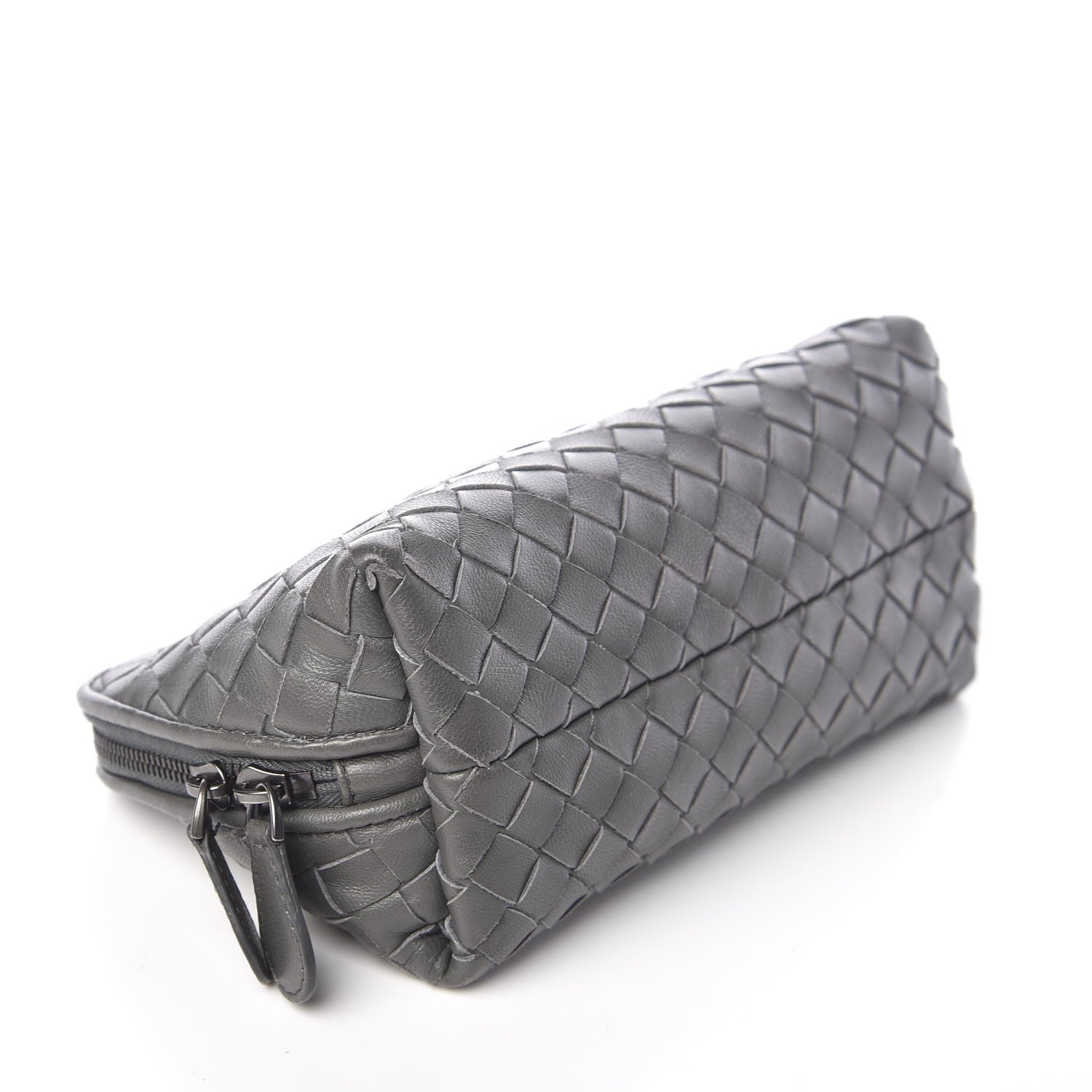 Bottega Veneta Nappa Intrecciato Cosmetic Pouch Grey 10 of 11