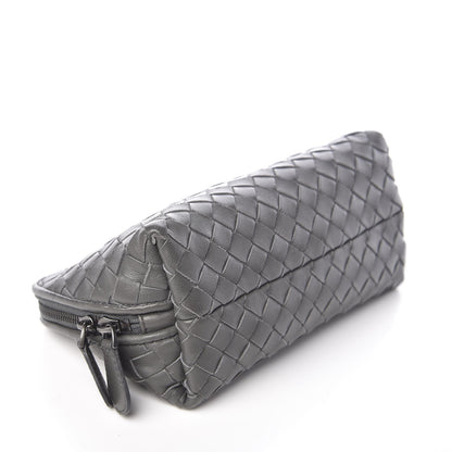 Bottega Veneta Nappa Intrecciato Cosmetic Pouch Grey 10 of 11