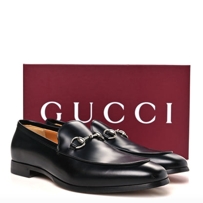 Gucci Betis Glamour Calfskin Mens Jordaan Loafers 9.5 Black 10 of 11