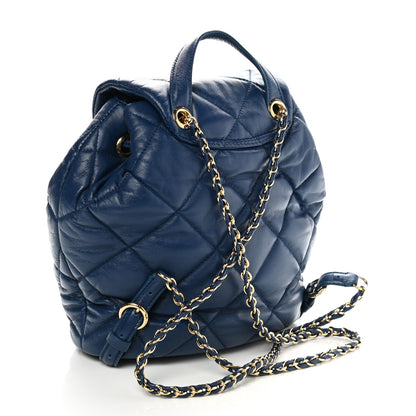 Salvatore Ferragamo Calfskin Quilted Giuliette Backpack Blue 3 of 10