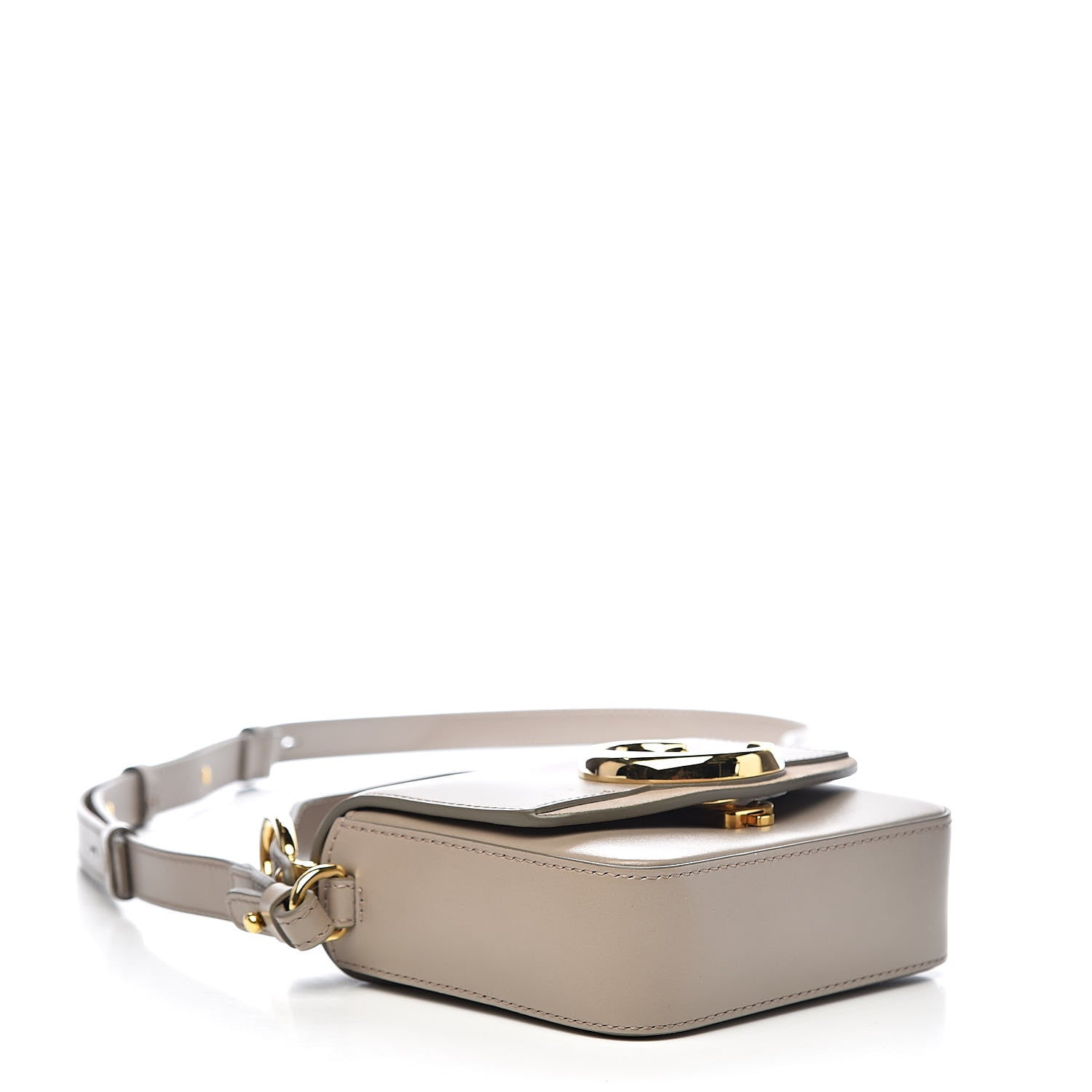 Chloe Shiny Calfskin Suede Mini C Double Carry Motty Grey 4 of 9