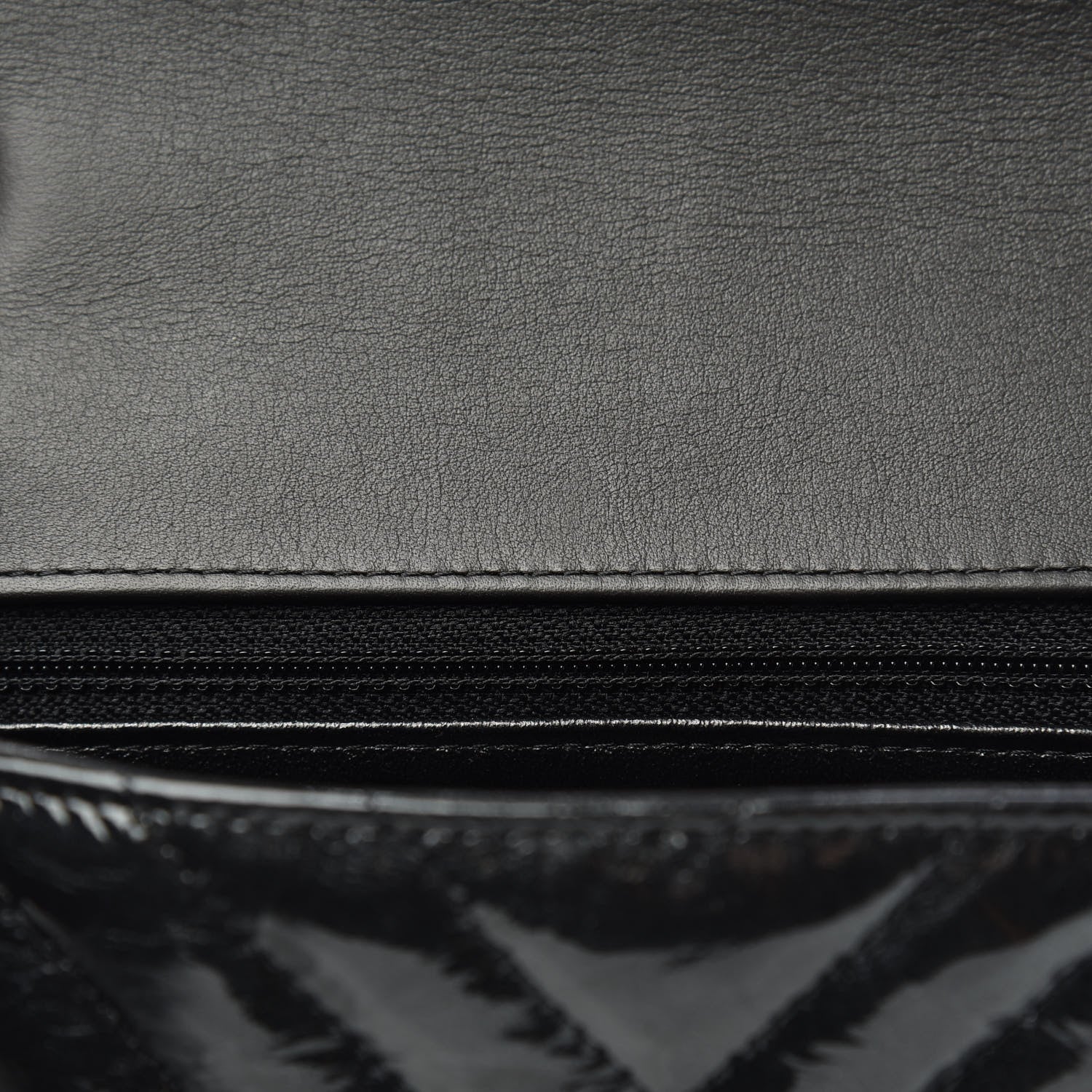 Chanel Patent Metallic Crumpled Calfskin Chevron Quilted Mini Rectangular Flap So Black 11 of 12