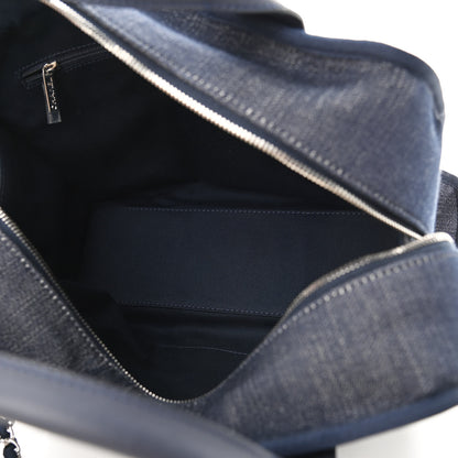 Chanel Denim Deauville Bowling Bag Dark Blue 5 of 9