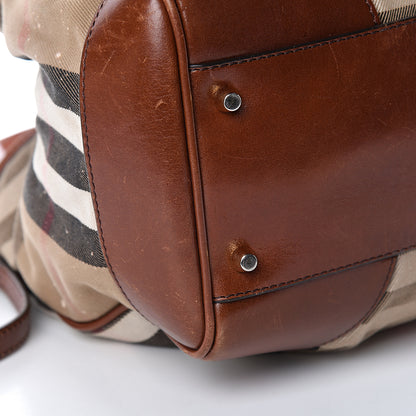 Burberry House Check Small Canterbury Tote Dark Tan 12 of 16