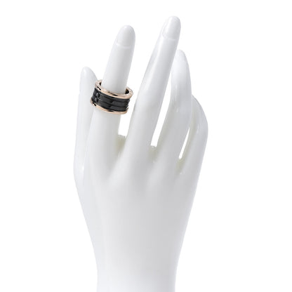 Bulgari 18K Rose Gold Black Ceramic B.Zero1 Four-Band Ring 55 7.25 2 of 6