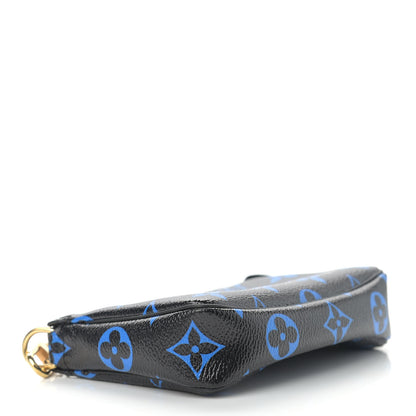 Louis Vuitton Colored Monogram Mini Pochette Accessories Blue Black 4 of 8