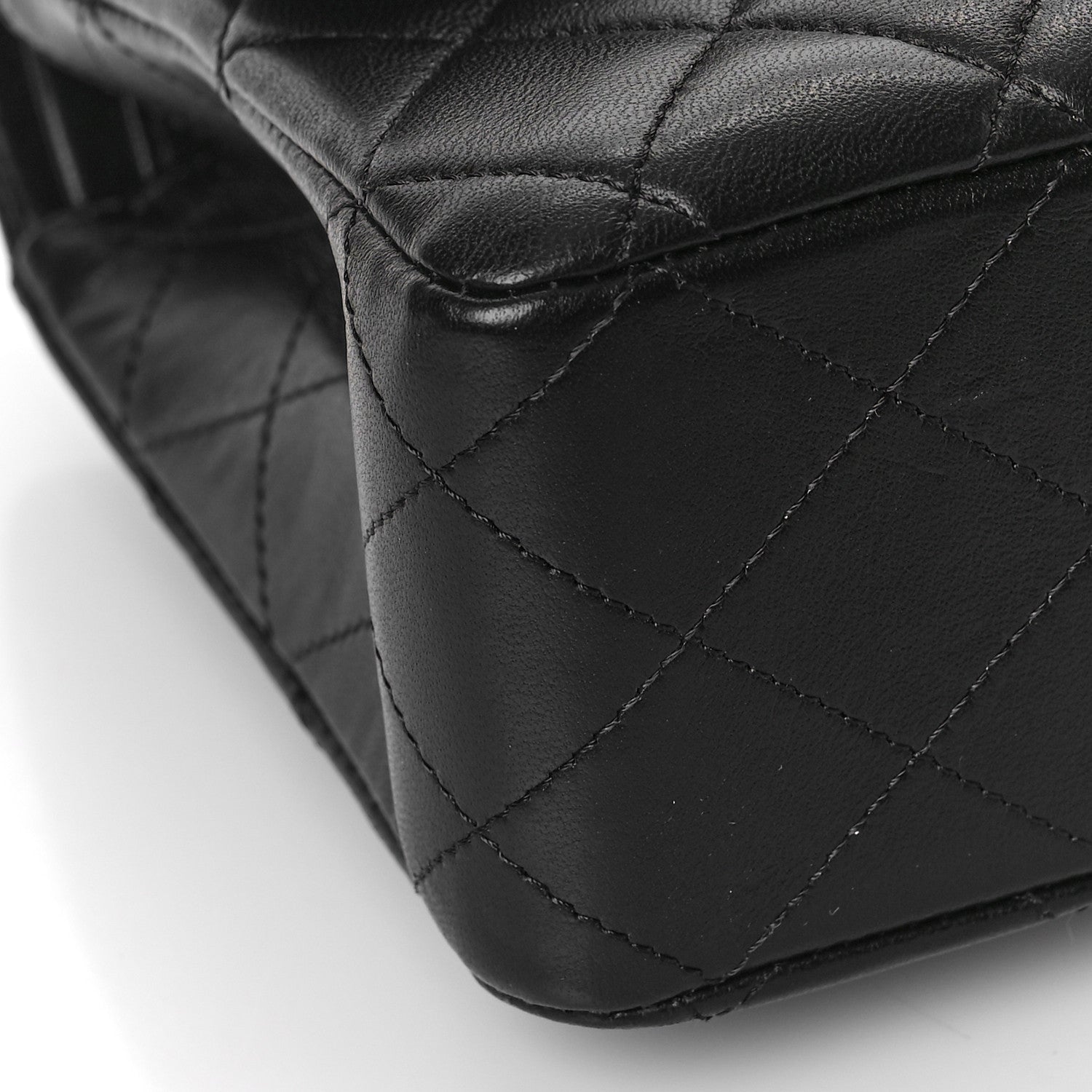 Chanel Lambskin Quilted Medium Double Flap So Black 9 of 10
